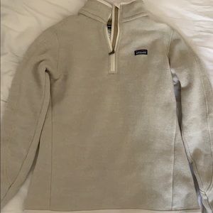1/4 zip Patagonia. Oatmeal colored